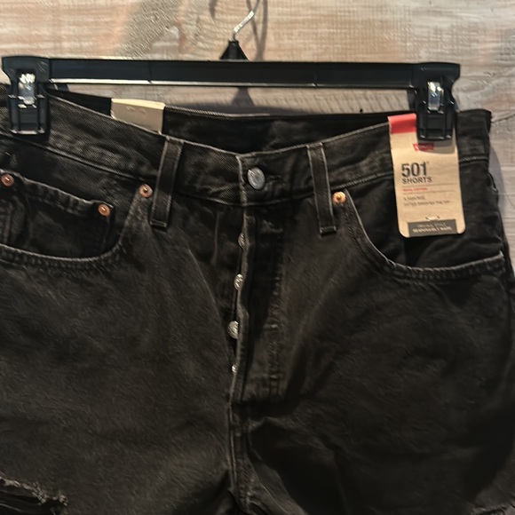 NWT Levi's 501 Black Jean Shorts size 30 - Picture 5 of 7